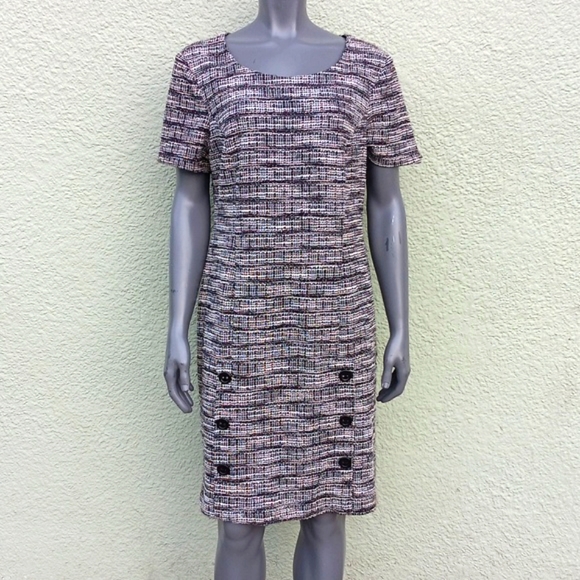 CONNECTED APPAREL LADIES COTTON BLEND (6) BUTTON MIDI LUX DRESS (SRI LANKA) - Picture 4 of 17